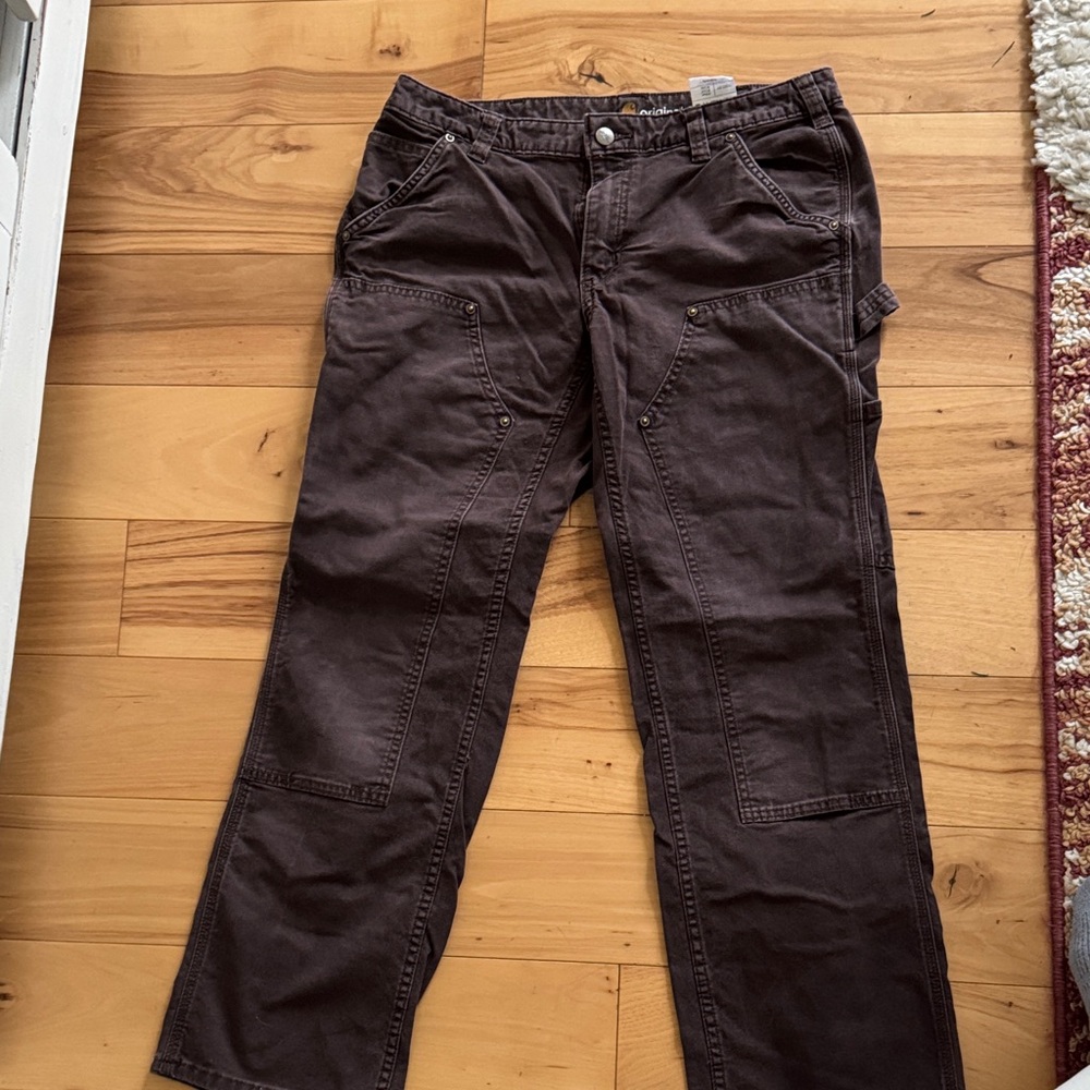 Carhartt Women's Wide Leg Dark Brown work Pants